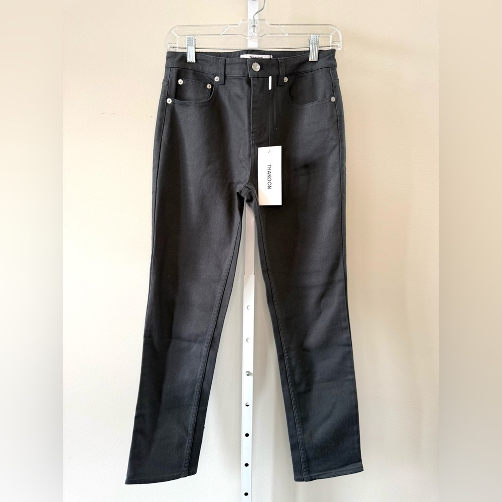 NWT Thakoon Classic Skinny Slate Grey High Rise Cotton Spandex Cropped